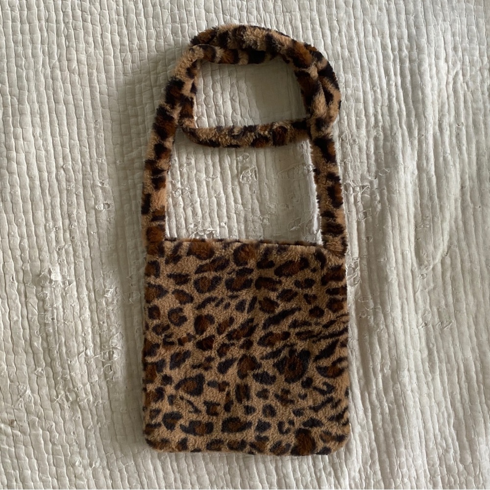 Leopard Print Crossbody Tote Bag
